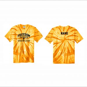 Freedom Swim & Dive - 1. Short Sleeve Tie-Dye T-Shirt (Gold)